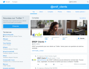 Création du Twitter ERDF Service clients